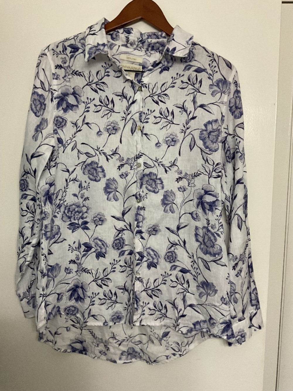 Cynthia Rowley Linen Shirt Women size L
